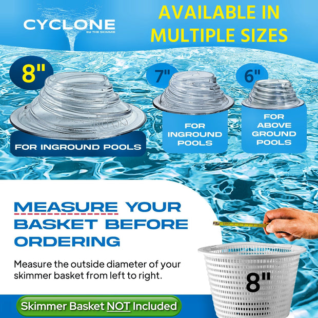 8" Cyclone - Turbo Charges Pool Skimmer Water Flow
